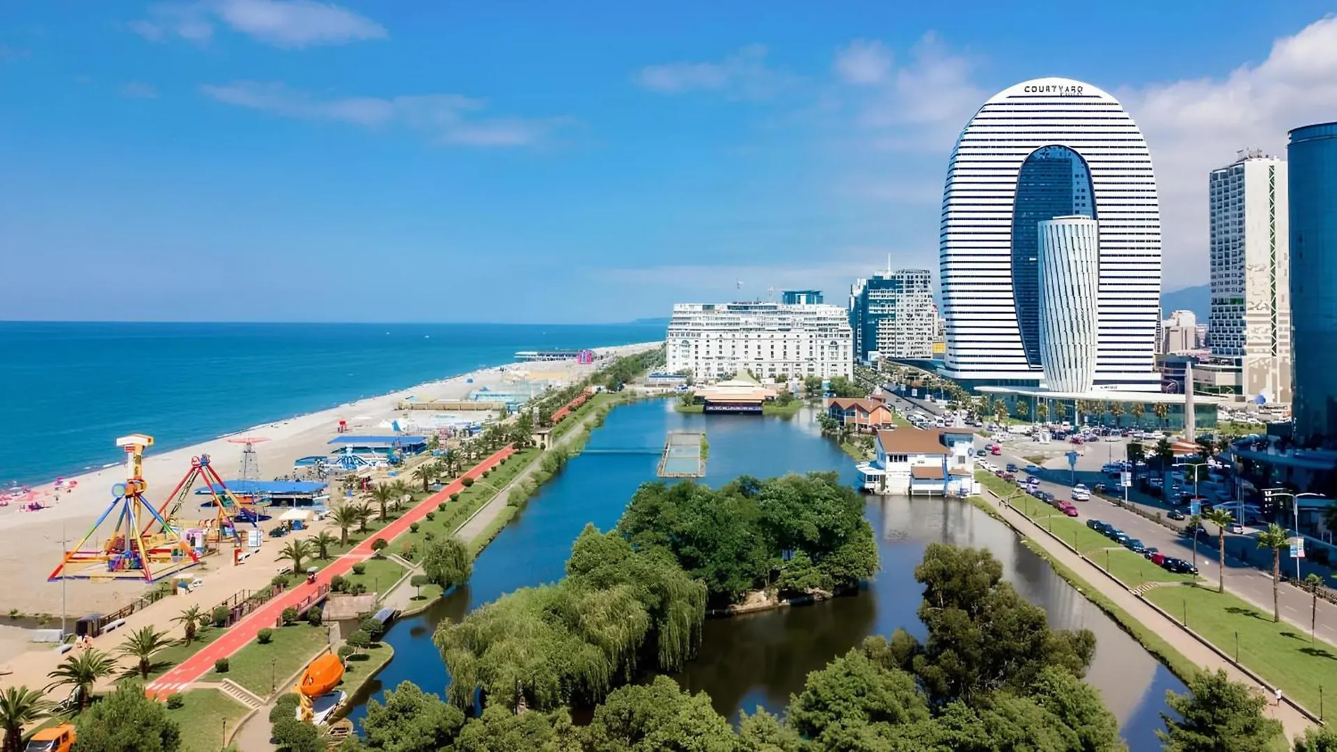 아파트 Panorama Center Suite Black Sea View 바투미